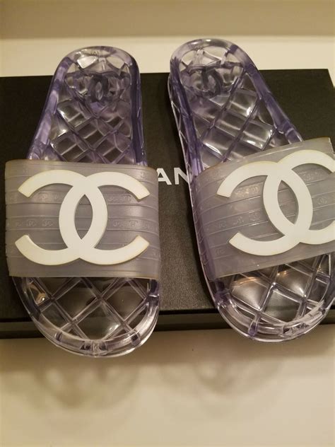 coco chanel slides|chanel jelly sandals slides.